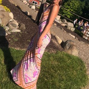 Abstract floral dress